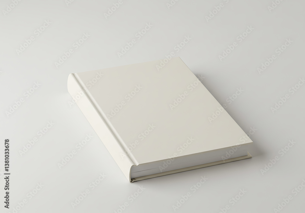 White book mockup blank cover template for design presentation and advertising on white background White book mockup blank cover template for design presentation and advertising on white background