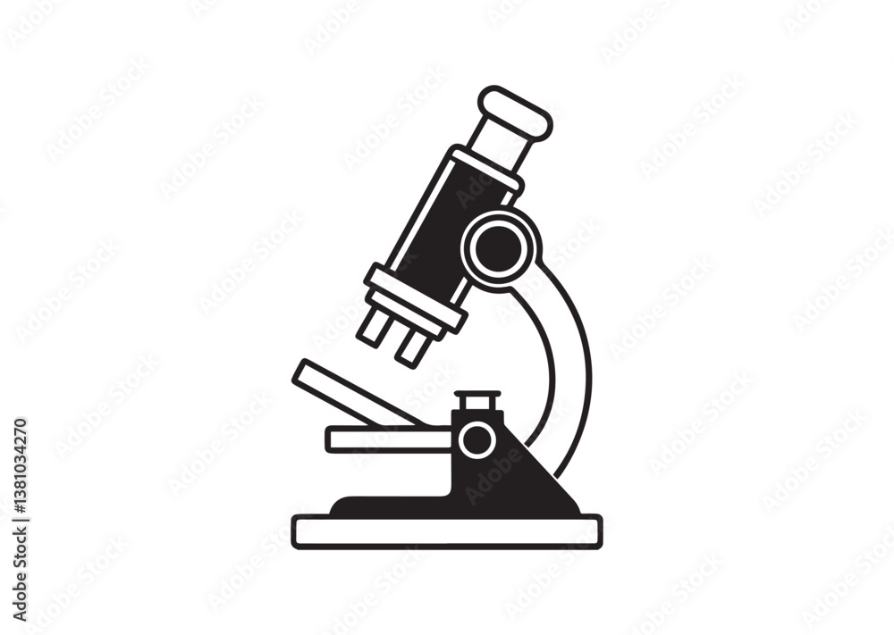 Microscope silhouette Vector Microscope silhouette Vector