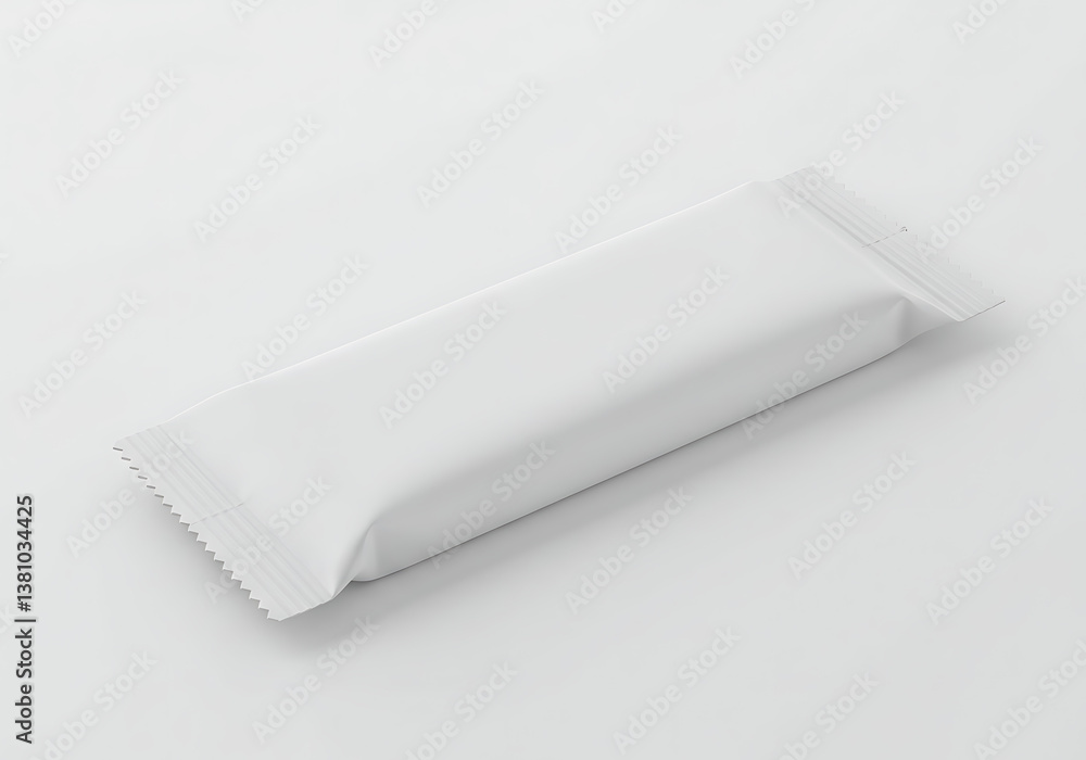 White blank candy bar wrapper mockup template for branding and package design presentation isolated White blank candy bar wrapper mockup template for branding and package design presentation isolated