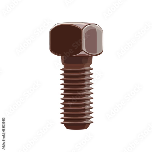 Screw isolated on white background 