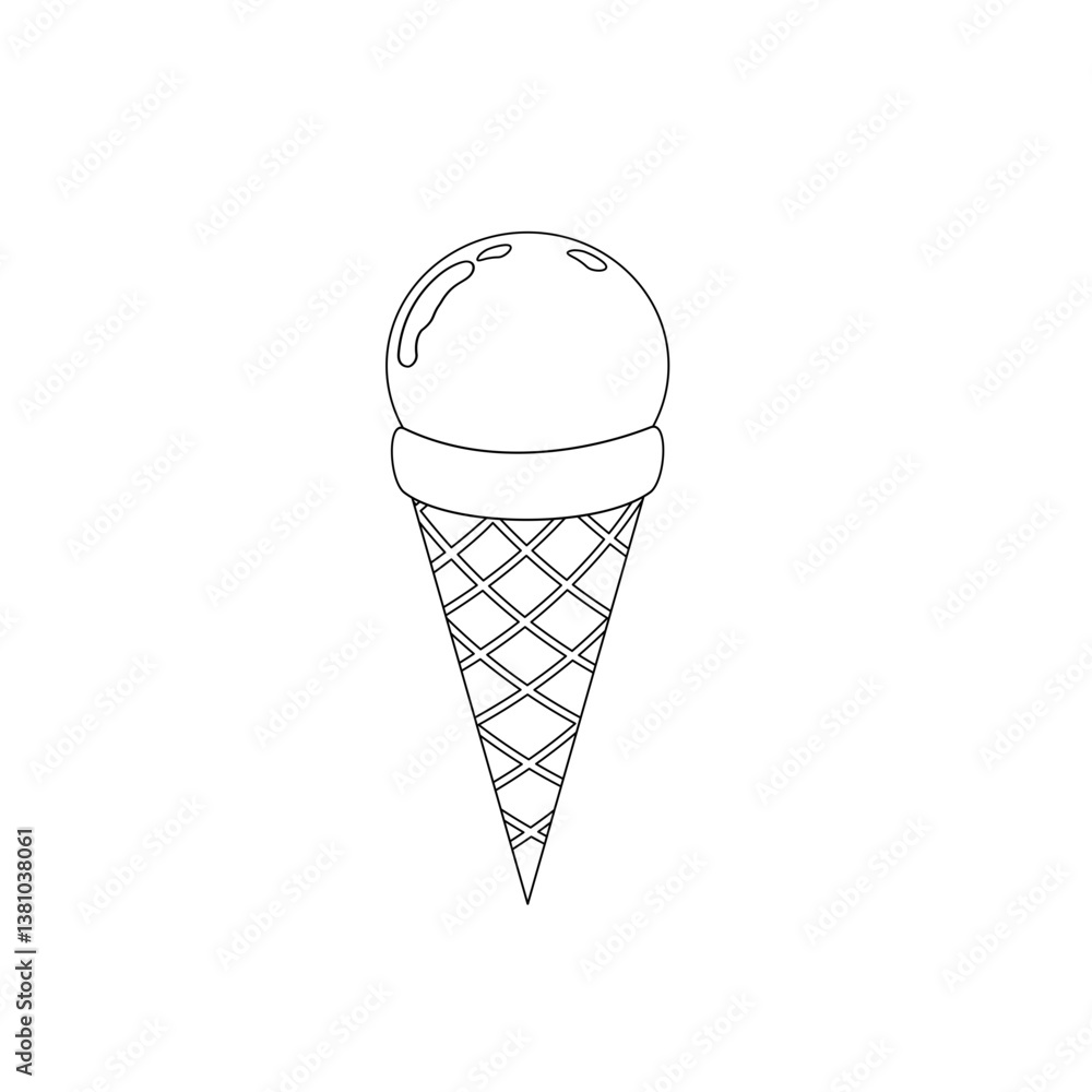 ice cream cone outline ice cream cone outline