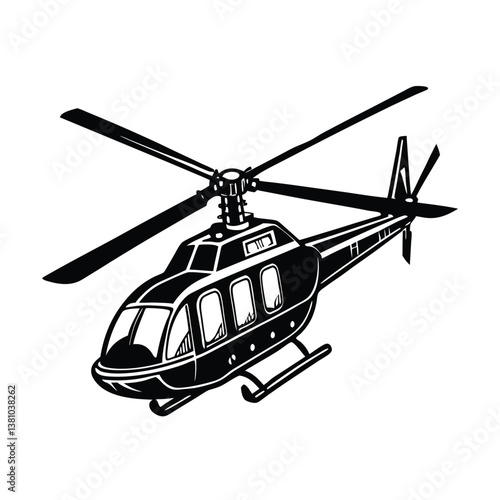 helicopter vector illustration
