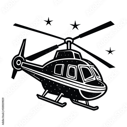 helicopter vector illustration