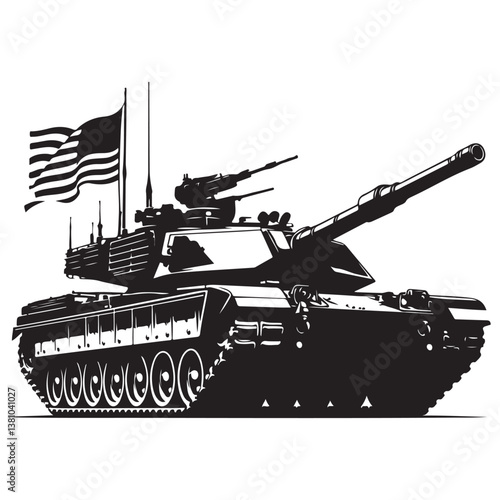 russian tank isolated on white