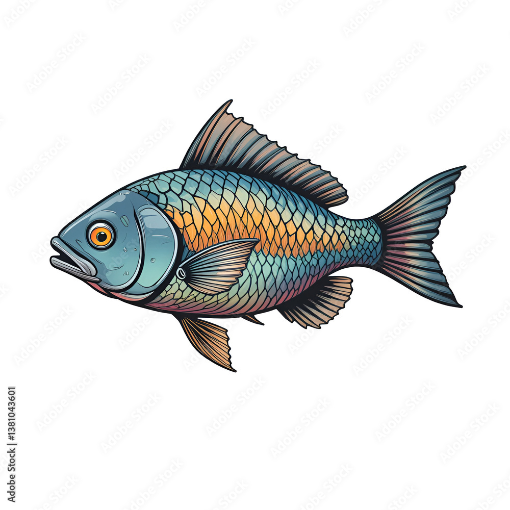 Fototapeta premium fish on a white background