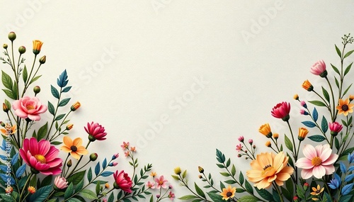 Delicate wildflowers & vines, pastel palette on textured weave, texture, weave