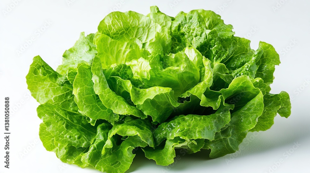 Fresh green lettuce on a white background. Fresh green lettuce on a white background.