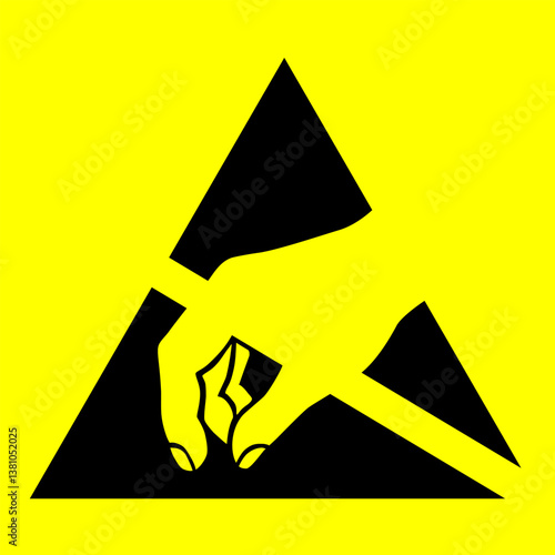 caution sensitive electronic devices warning label symbol