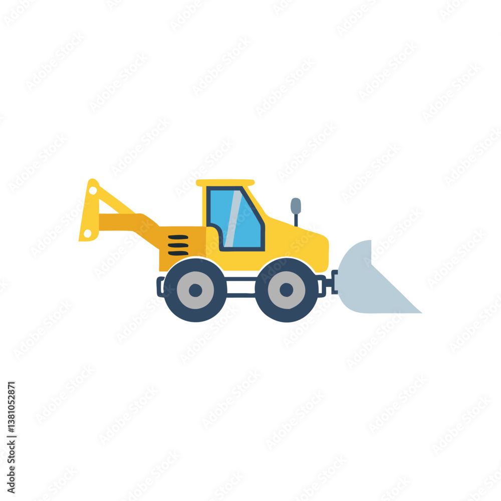 Fototapeta premium Wheel Loader Icon for Construction Sites