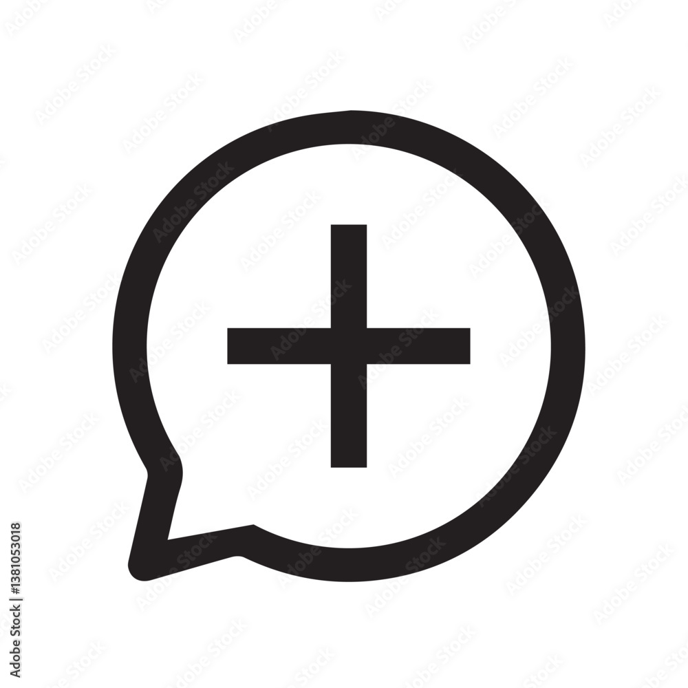 Fototapeta premium Vector red cross icon symbol medical aid button illustration