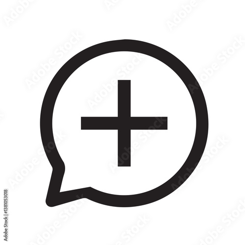 Vector red cross icon symbol medical aid button illustration