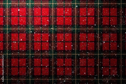 Classic red and green plaid seamless textile texture, fall, line, cloth