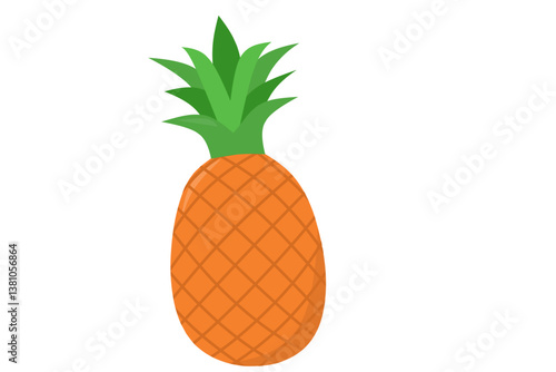 vector illustration of a pineapple, Fruit