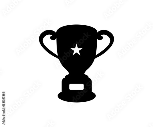 Trophy icon. Trophy cup, winner cup, victory cup icon. Reward symbol sign vector design and illustration.

