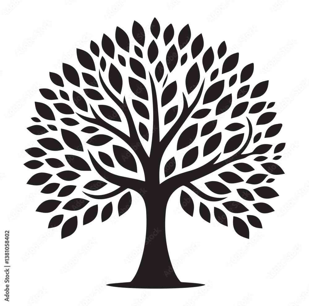 Tree icon Silhouettes Vector illustration design. Tree icon Silhouettes Vector illustration design.