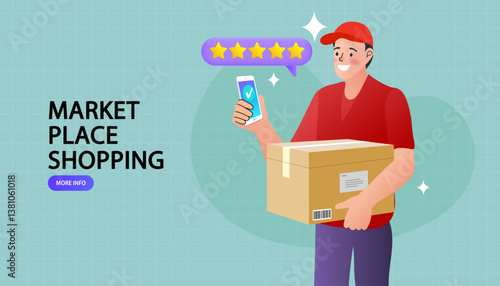 delivery man delivering boxes