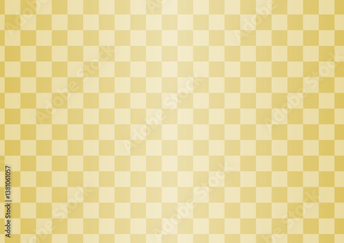 金色の格子柄	
