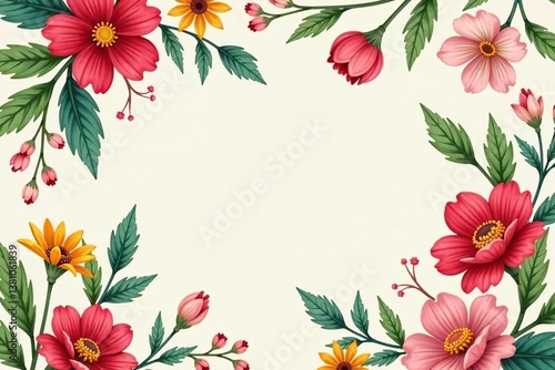 Subtle nature-inspired floral motif seamlessly repeats , vector, backdrop, pattern
