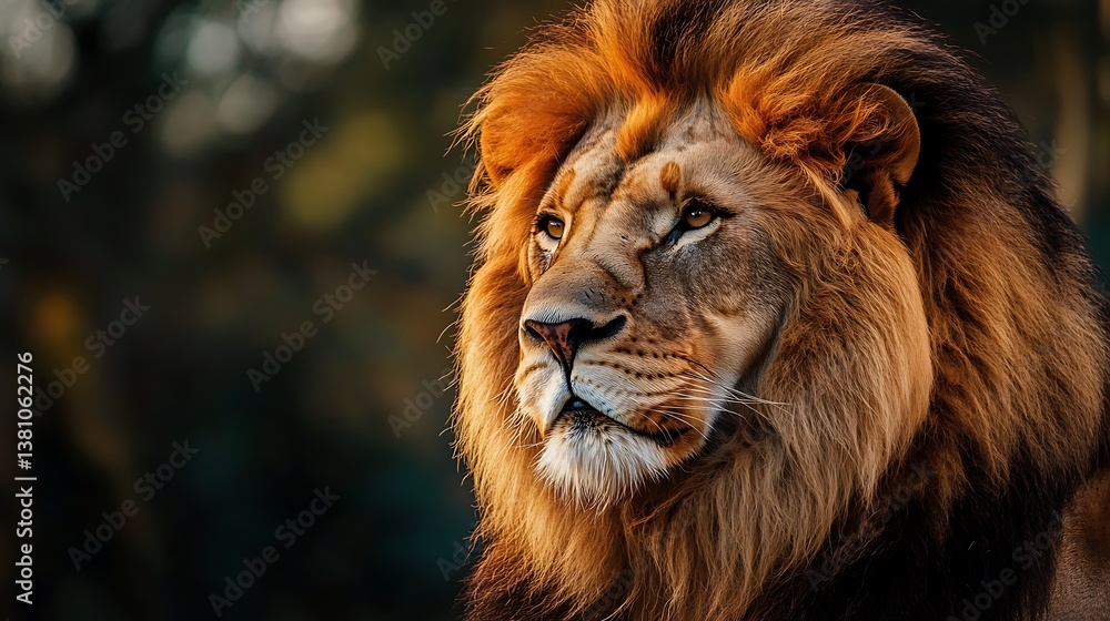 Majestic African Lion Portrait: A Symbol of Power and Pride Majestic African Lion Portrait: A Symbol of Power and Pride