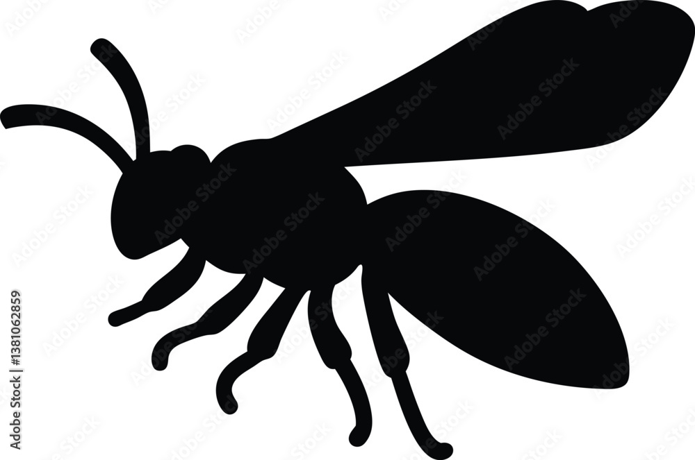 Bee silhouette vector, Bee clip art Bee silhouette vector, Bee clip art