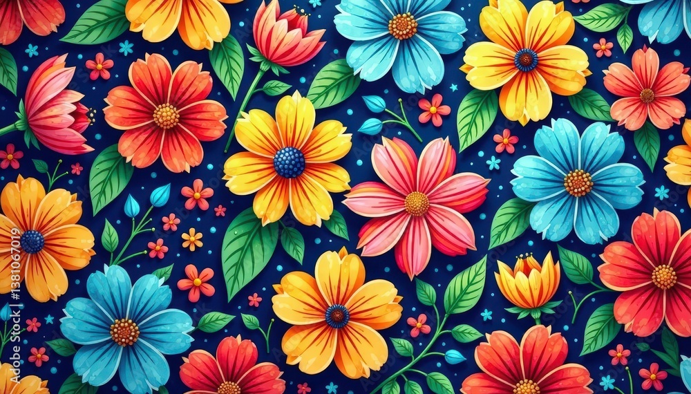 Intricate floral motifs create a continuous, flowing pattern , nature, seamless