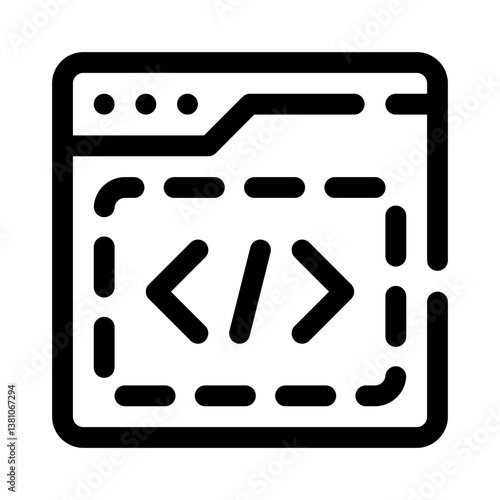 code snippet line icon