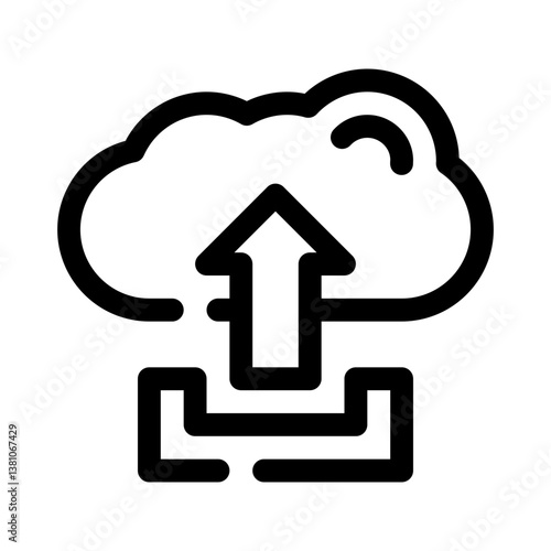 upload line icon