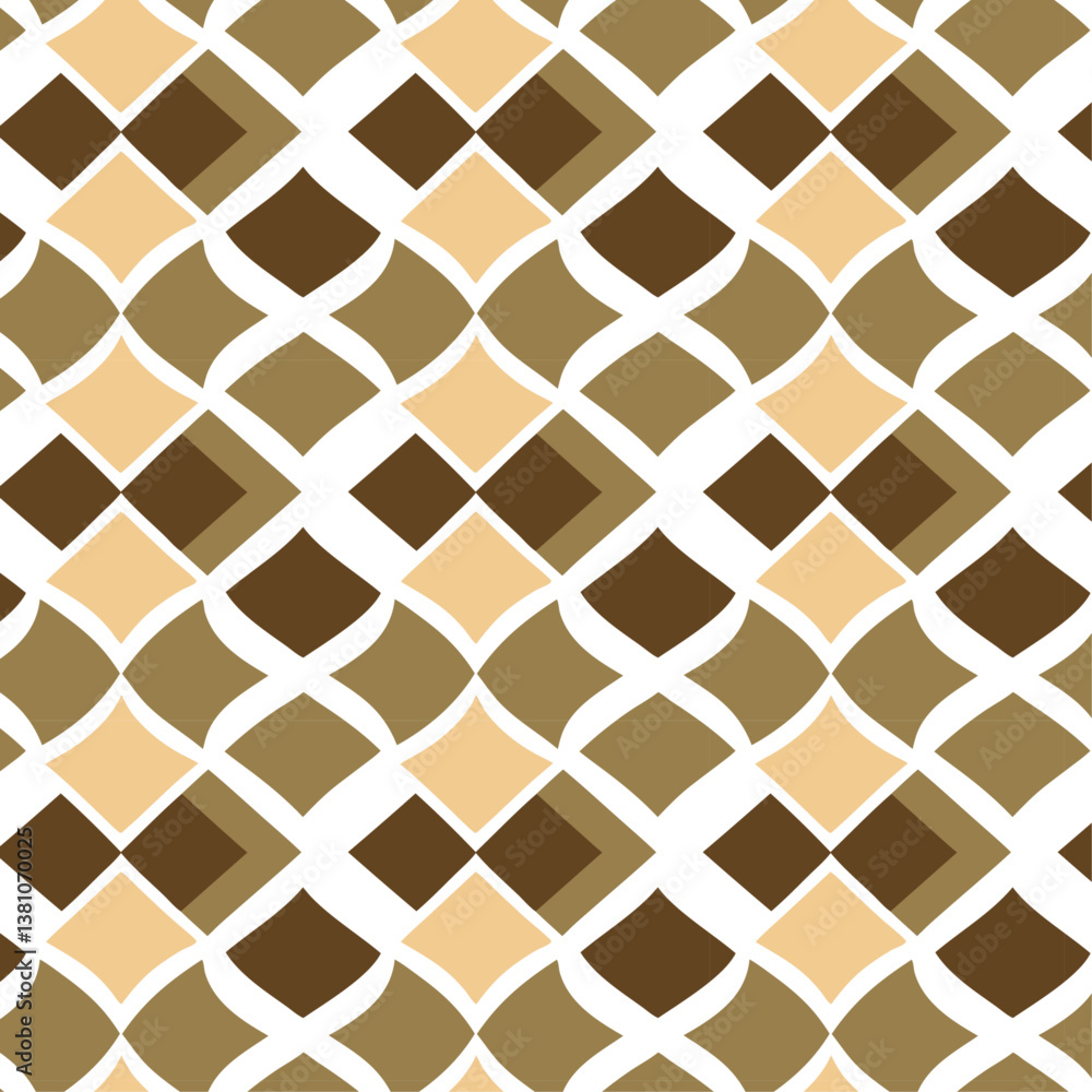 Seamless Geometric Pattern of Diamonds in Warm Earthy Hues Seamless Geometric Pattern of Diamonds in Warm Earthy Hues