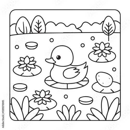 Easter, Easter Coloring Book, Easter Coloring Pages, Bold & Easy Coloring Page, Black & White Design, easter bunny coloring page, easter egg coloring page, easter collection easter Vector illustration