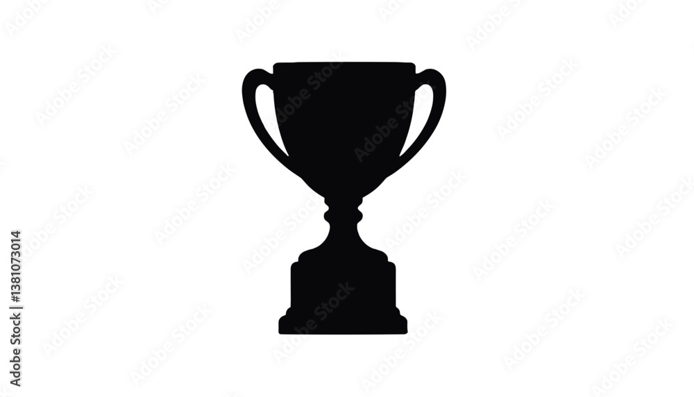 custom made wallpaper toronto digitalBlack silhouette trophy icon on a plain background