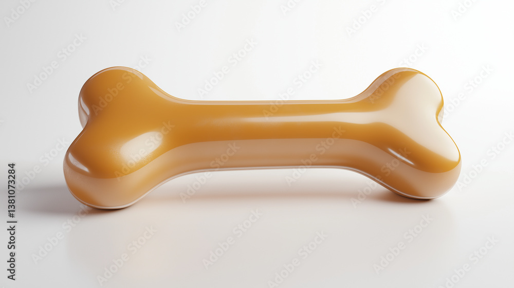 Stylized 3D cartoon dog bone with a smooth surface and subtle smiling face, offering a cute twist on a classic pet toy. Stylized 3D cartoon dog bone with a smooth surface and subtle smiling face, offering a cute twist on a classic pet toy.