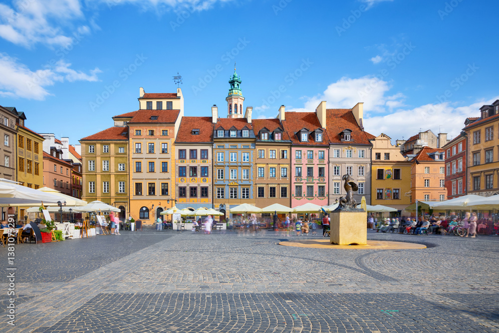 Old Town Square (Rynek Starego Miasta) in Warsaw, Poland