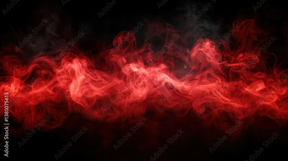 Abstract Red Smoke on Black Background: A Fiery and Mysterious Image Abstract Red Smoke on Black Background: A Fiery and Mysterious Image