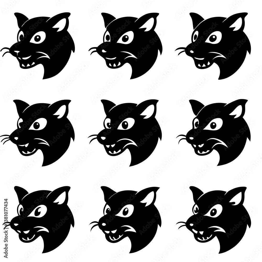 Fototapeta premium set of cats