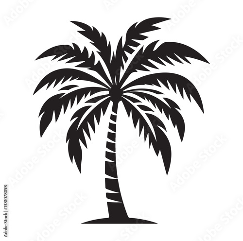 Palm tree silhouettes vector illustration.