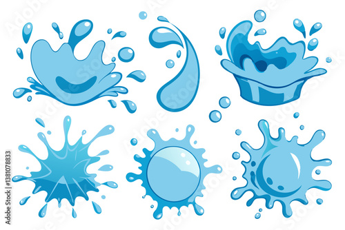 water drops vector set