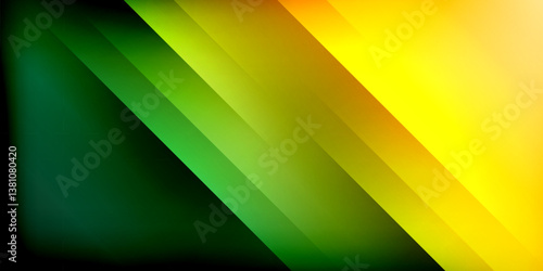 Gradient background. Dark green transitions to bright yellow via shades of lime. Diagonal lines create dynamic visual effect. Smooth color flow.