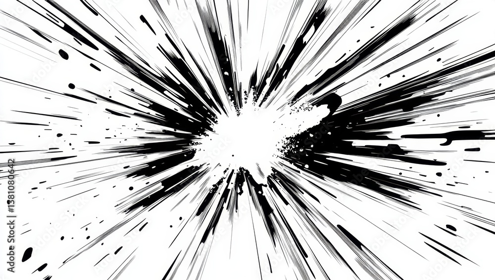 Obraz premium Abstract radial burst explosion graphic design element