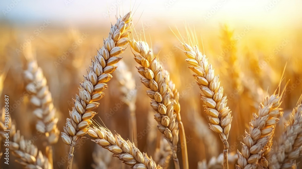 Golden Wheat Field at Sunset: A Harvest Symphony Golden Wheat Field at Sunset: A Harvest Symphony
