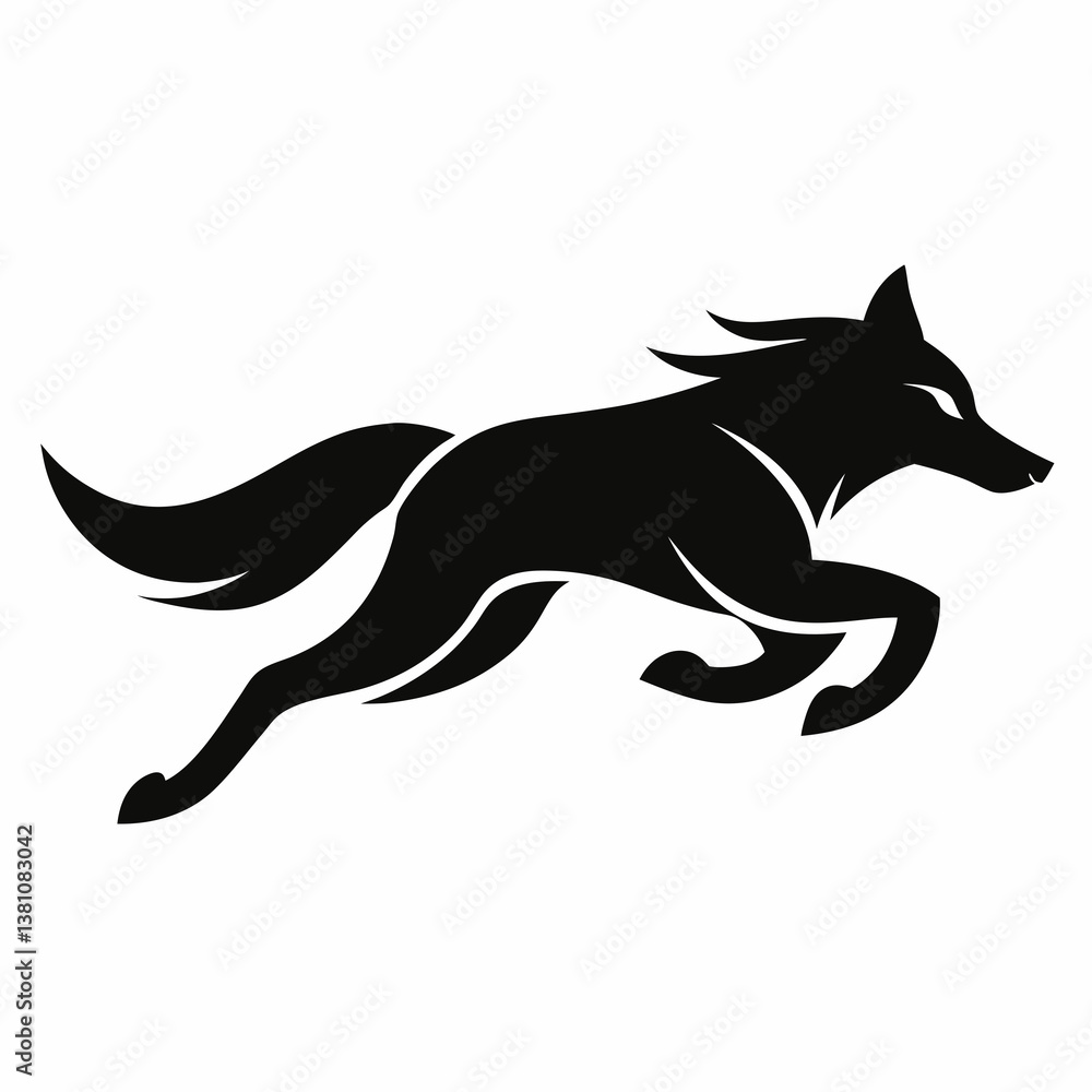 Obraz premium vector illustration of a wolf