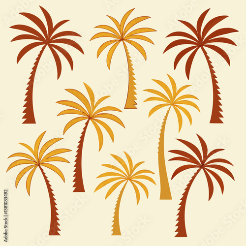 seamless pattern with palm trees