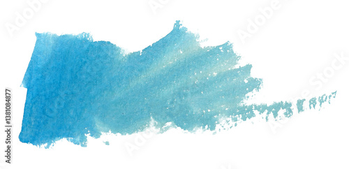 Colorful watercolor spot on isolated white background. Colored aquarelle simple. Hand drawn watercolor splotch