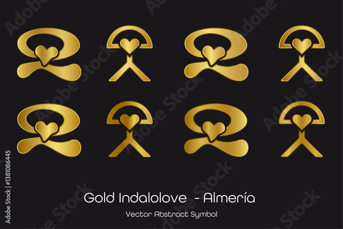 Indalolove symbol vector gold
