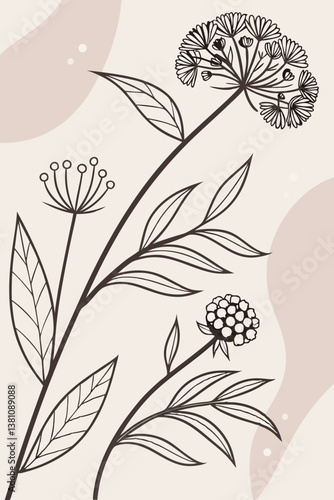 A beautifully arranged floral border design featuring delicate flowers and leaves along the edges of a 3x4 paper sheet. The center remains blank, ideal for invitations, greeting cards, and creative pr