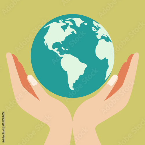 hands holding earth