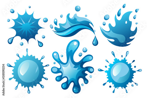 water drops set