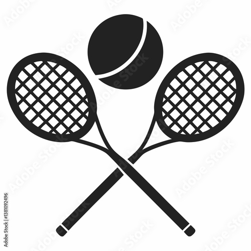 tennis racket and ball