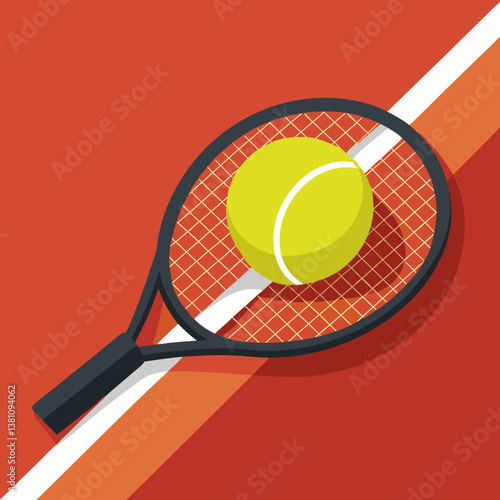 tennis racket and ball