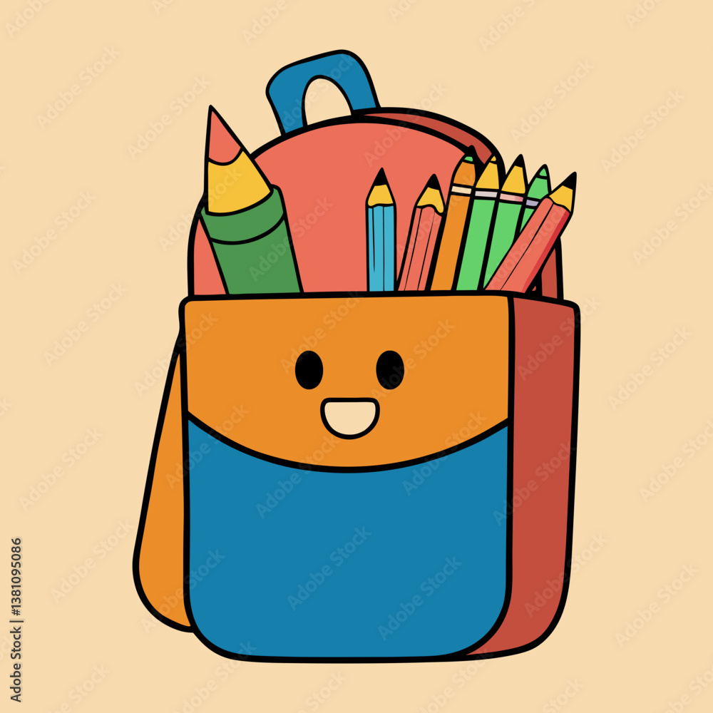 vector illustration of a school bag vector illustration of a school bag