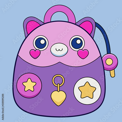 vector illustration of a school bag 